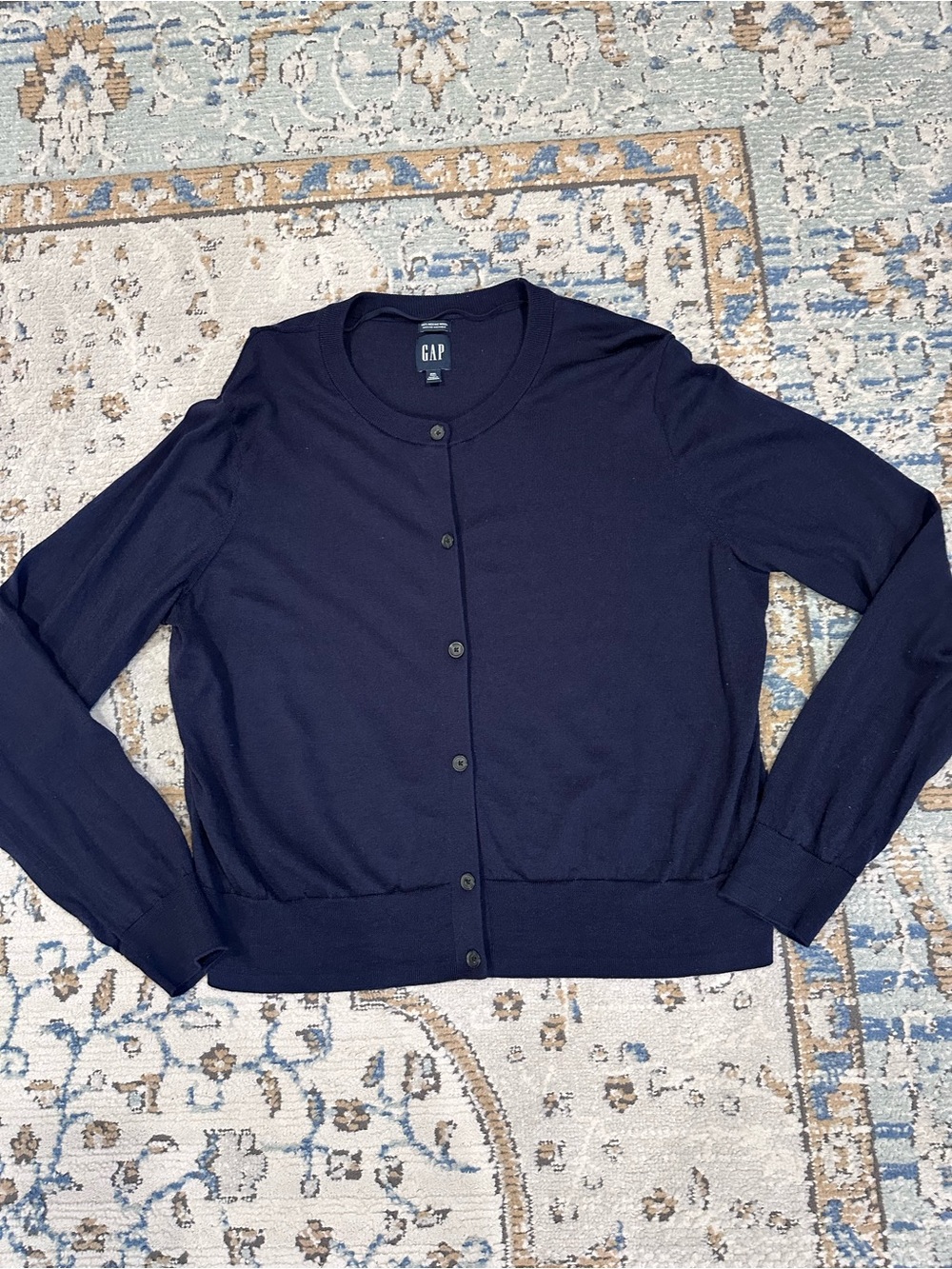 Gap Navy Blue Merino Wool Cardigan Sweater Size XXL
